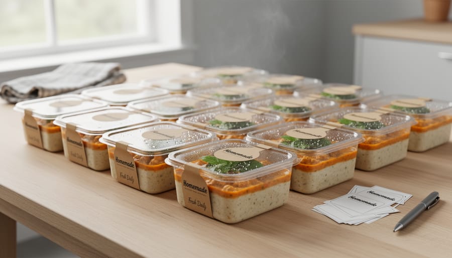 Toronto home cook plating a small batch dessert in glass containers for online orders